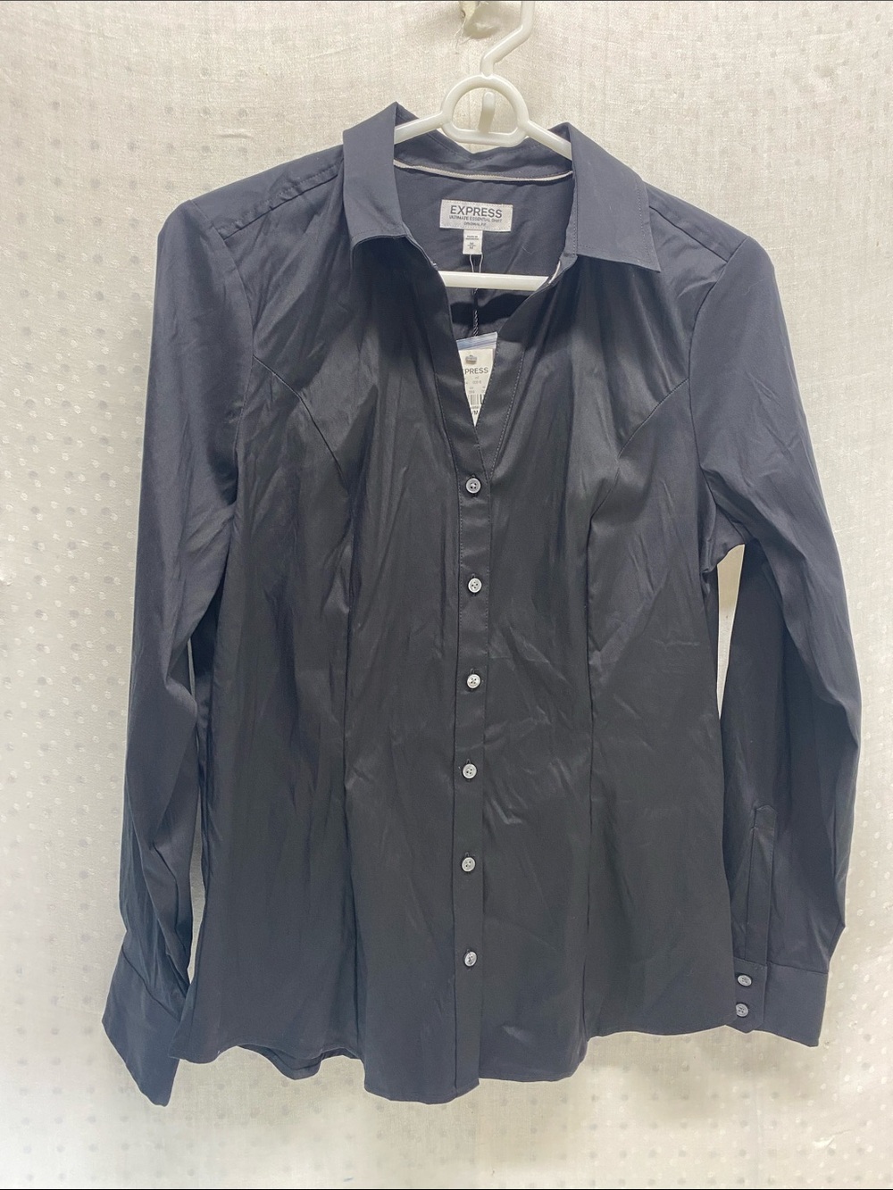 Express Ultimate Essential Button Shirt Black Size M NEW